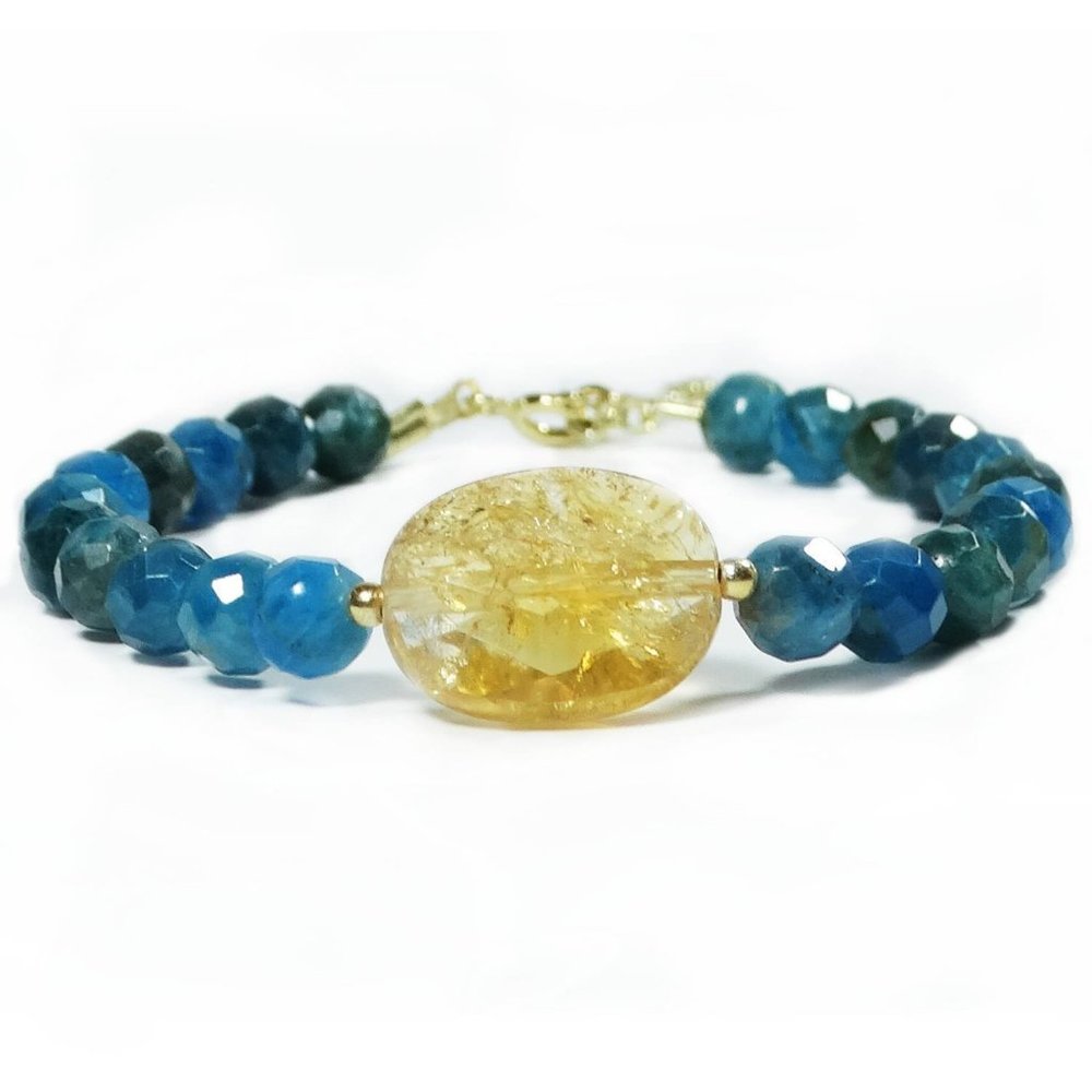 Metis Apatite & Citrine Bracelet